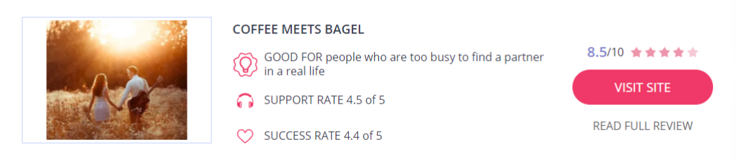 Coffee Meets Bagel aanbieding